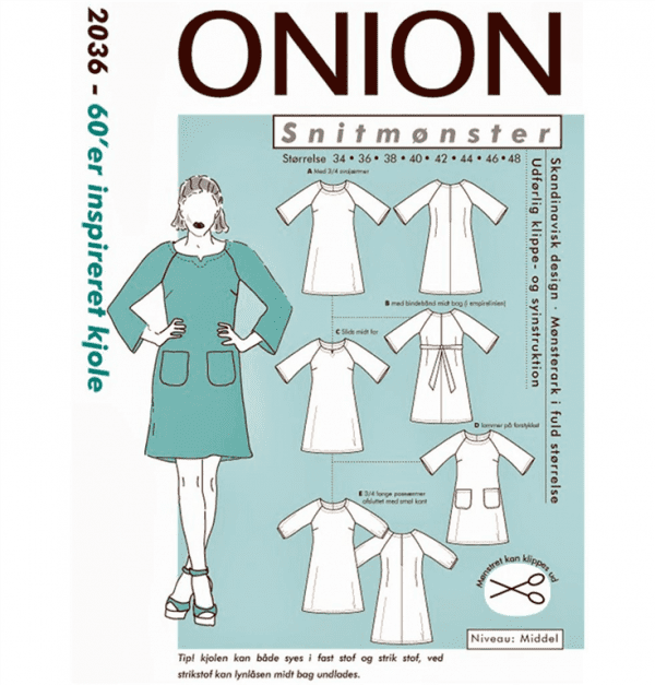 Onion Snitmønster 2036 (60'er inspireret kjole)