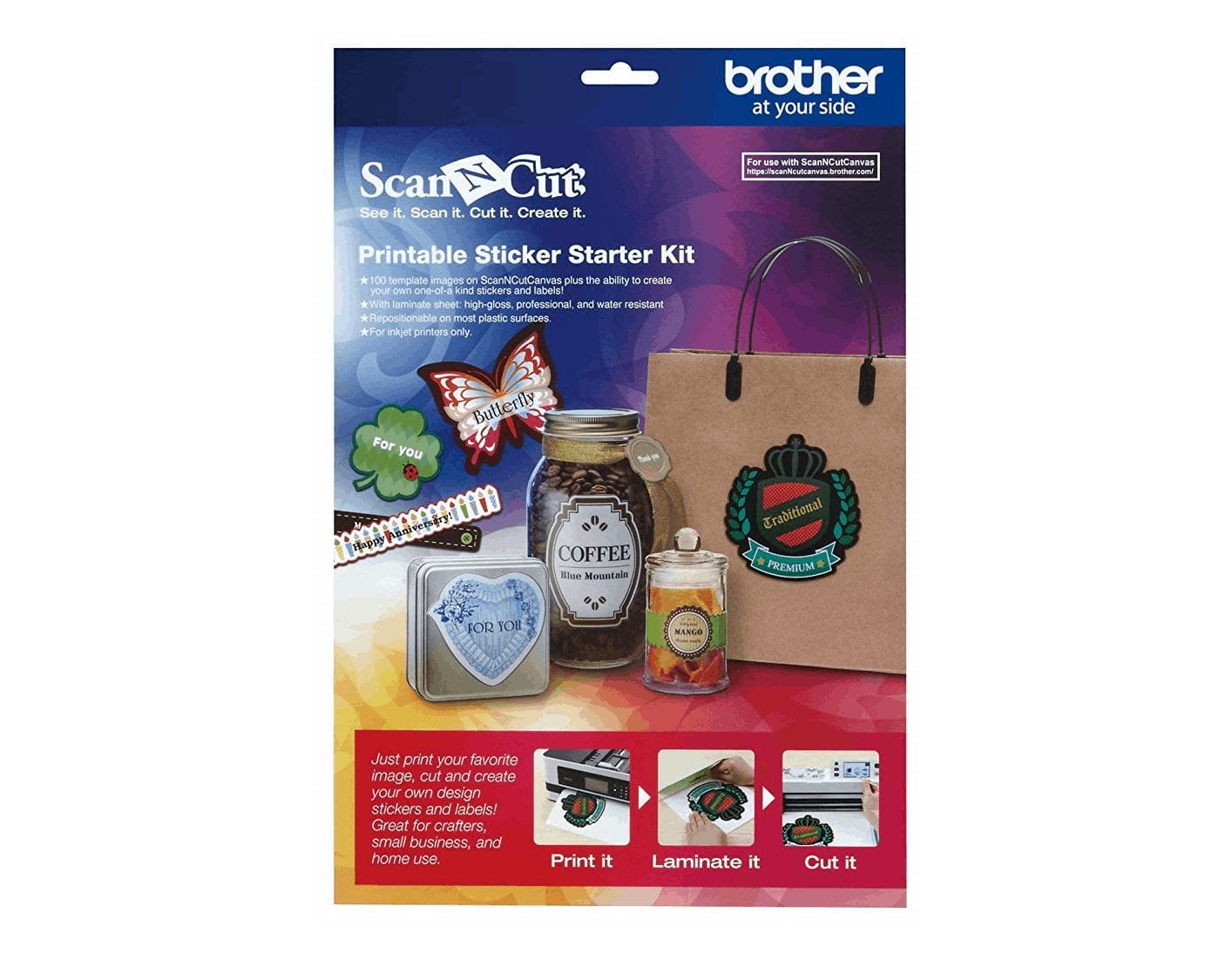 Brother ScanNcut Printable Sticker Starter Kit (Etikette Start Kit)