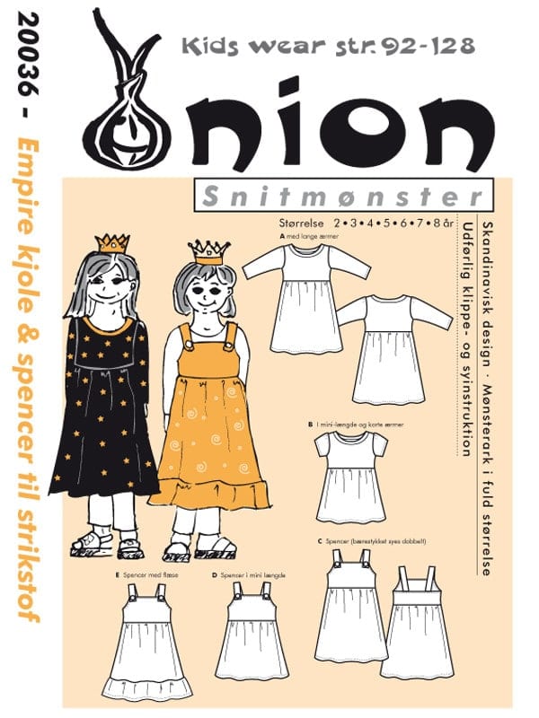 Billede af Onion Snitmønster 20036 (Empire kjole & spencer til strikstof)