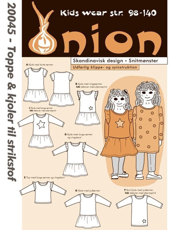 Onion Snitmønster 20045 (Toppe & kjoler til strikstof)