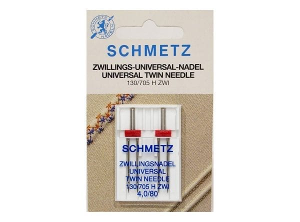 SCHMETZ Dobbelt / Tvillingenål (4.0 mm - Str. 80)