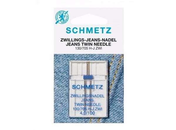 SCHMETZ Dobbelt / Tvillingenål - Jeans / Denim (4.0 mm - Str. 100)