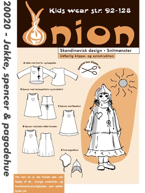 Onion Snitmønster 20020 (Jakke, spencer og pagodehue)