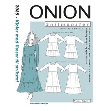 Onion Snitmønstre 2085 (Kjoler med flæser til strikstof)