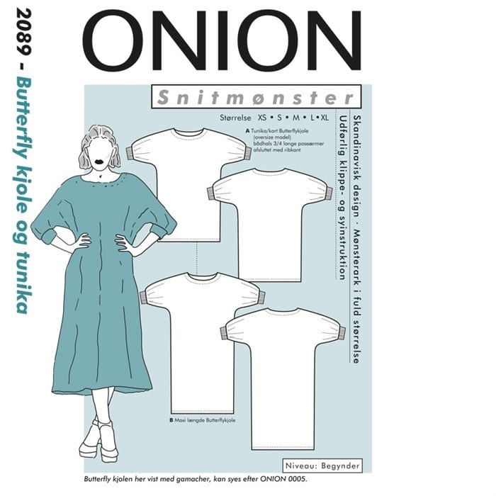 Onion Snitmønstre 2089 (Butterfly kjole og tunika)