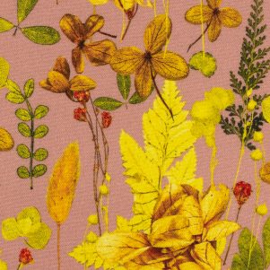 Viskose M/Gule Planter, Gammelrosa, Believe Viskose M/Gule Planter, Gammelrosa, Believe