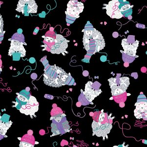 SWIRLS & CURLS, BLACK/GRAY, Love Ewe More SWIRLS & CURLS, BLACK/GRAY, Love Ewe More