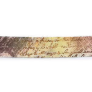 Foldeelastik M/Tryk & Tekst, Gul-Lilla Nuancer, 19 MM Foldeelastik M/Tryk & Tekst, Gul-Lilla Nuancer, 19 MM