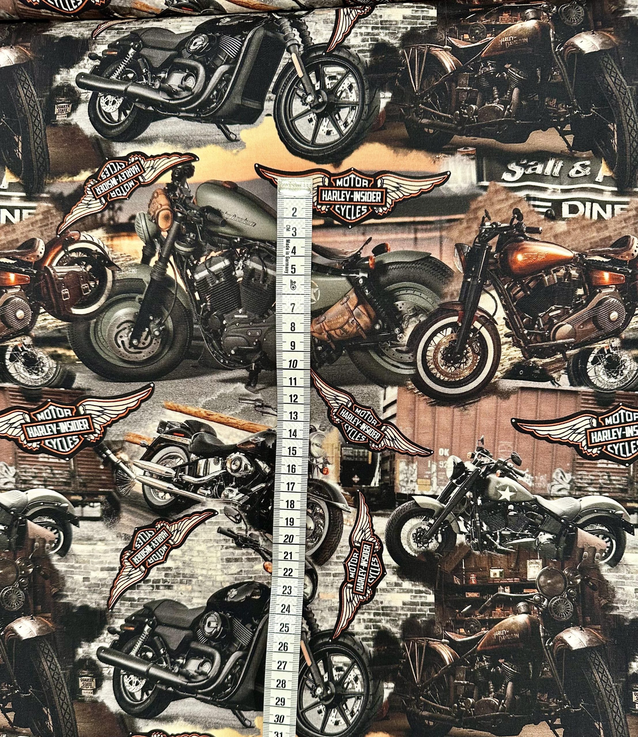 Bomuldsjersey M/Harley Motorcykler