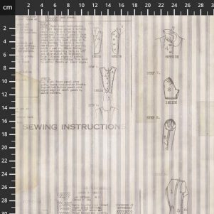 Sewing Instructions, Monochrome By Tim Holtz
