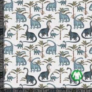 Rib Jersey M/Dinosauruser, Off White, Digitalprint Rib Jersey M/Dinosauruser, Off White, Digitalprint