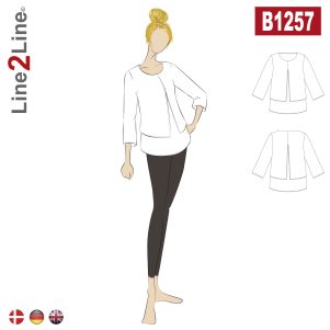 Line2Line B1257, Dobbelt bluse m/slidser - fast Line2Line B1257, Dobbelt bluse m/slidser - fast