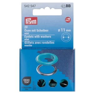 Prym Snøreringe/Sejlringe Ø11mm (Sort/sølv)