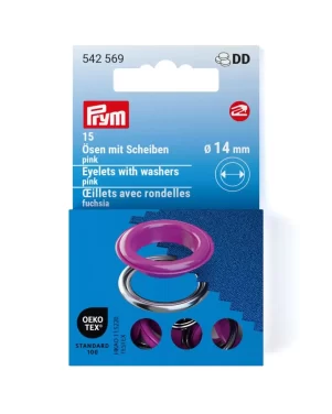 Prym Snøreringe/Sejlringe Ø11mm (Sort/sølv)