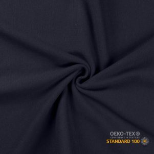 Rundstrikket Rib, Sort Rundstrikket Rib, Sort