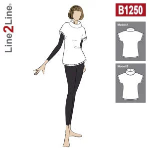 Line2Line B1250, Vest m/vingeærme & krave