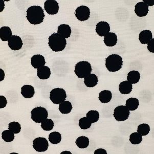 Fast Viskose, Råhvid m/sorte pletter (*Se tekst) Fast Viskose, Råhvid m/sorte pletter (*Se tekst)