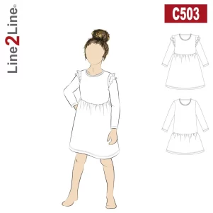 Line2Line C503, Kjole m/flæser, Børn