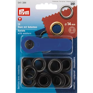 Prym Snøre / Sejlringe Ø14mm (Guldfarvet) Inkl. værktøj.
