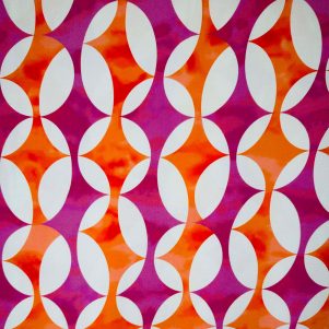Viskose m/let stræk, Fuchsia/Orange Viskose m/let stræk, Fuchsia/Orange