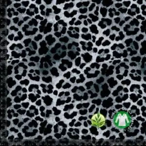 Bambusjersey, Digitalprint M/Leopardprint, grå Bambusjersey, Digitalprint M/Leopardprint, grå