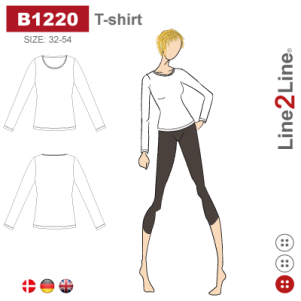 Line2line B1220, Basis T-Shirt - stræk Line2line B1220, Basis T-Shirt - stræk