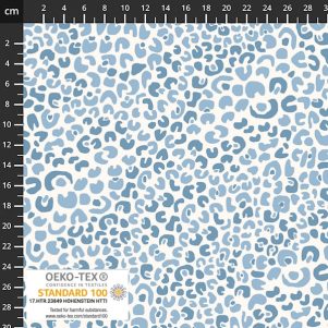 Bomuldsjersey m/blåt mønster, Avalana Bomuldsjersey m/blåt mønster, Avalana