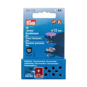Prym Vario Tool, jersey trykknap metal ø12mm/20 stk. (Lilla/sølv) Prym Vario Tool, jersey trykknap metal ø12mm/20 stk. (Lilla/sølv)