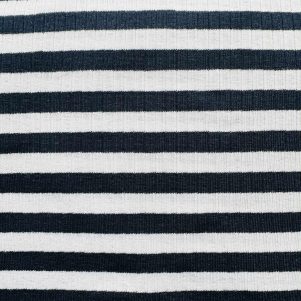 Rib Jersey M/striber, Navy/hvid Rib Jersey M/striber, Navy/hvid