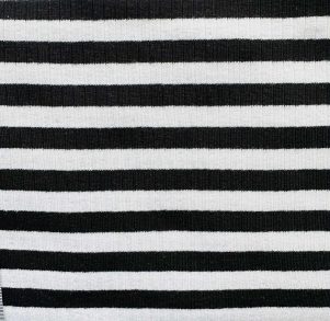 Rib Jersey M/striber, Sort/hvid Rib Jersey M/striber, Sort/hvid