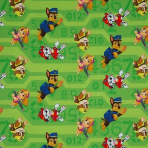 Bomuldsjersey, Licensprint M/Paw Patrol, Grøn Bomuldsjersey, Licensprint M/Paw Patrol, Grøn
