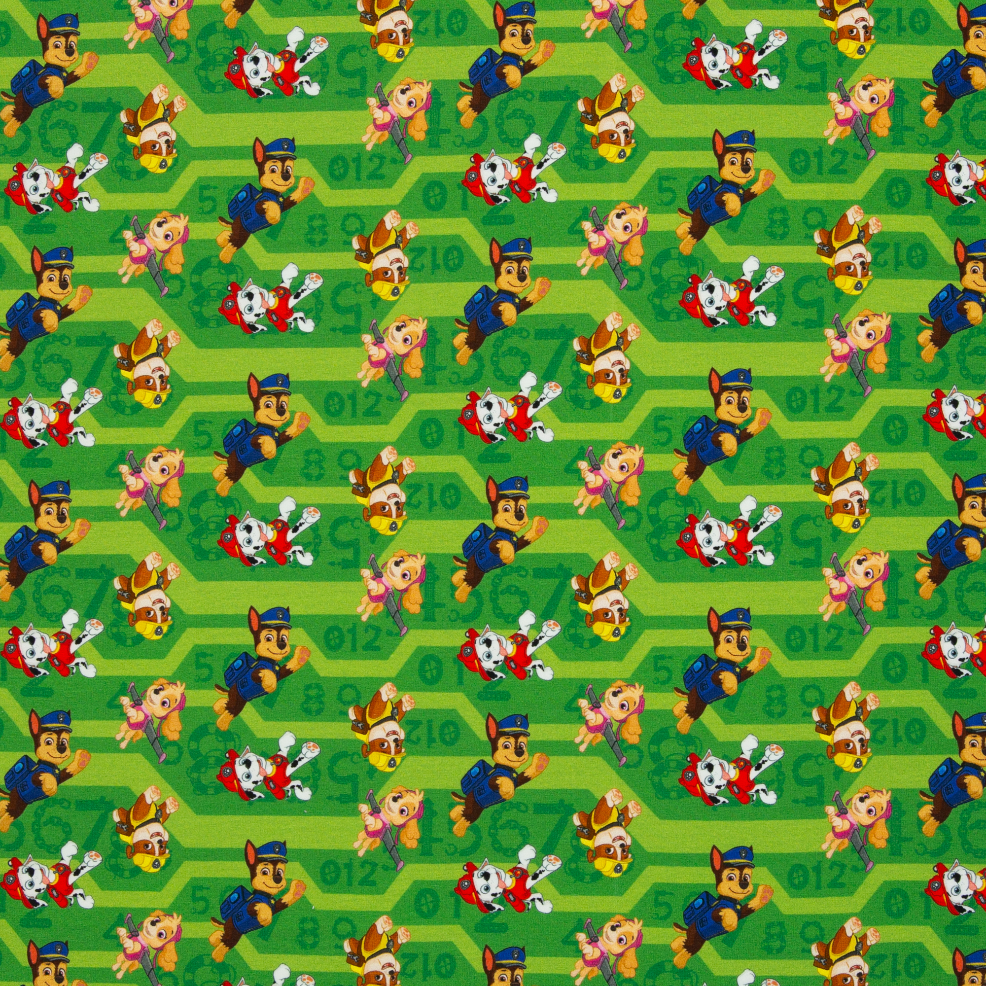 Bomuldsjersey, Licensprint M/Paw Patrol, Grøn Bomuldsjersey, Licensprint M/Paw Patrol, Grøn