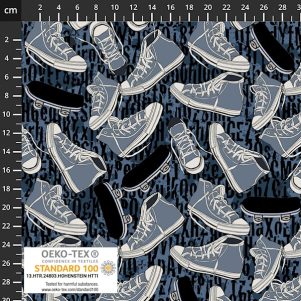 Bomuldsjersey m/sko & skateboards, Avalana Bomuldsjersey m/sko & skateboards, Avalana