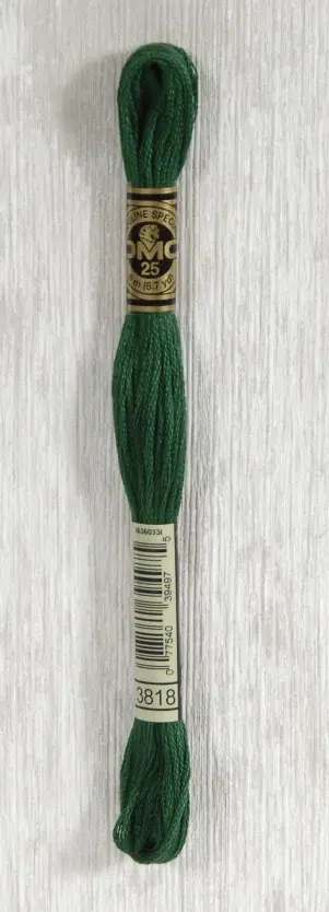 DMC "Mouliné Spécial" (Aurous Green, 3819) DMC "Mouliné Spécial" (Aurous Green, 3819)