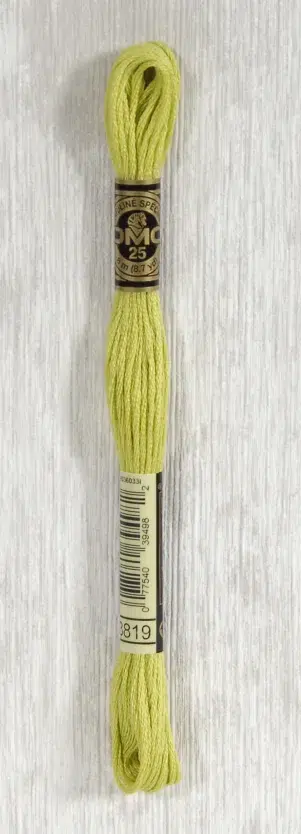 DMC "Mouliné Spécial" (Aurous Green, 3819) DMC "Mouliné Spécial" (Aurous Green, 3819)