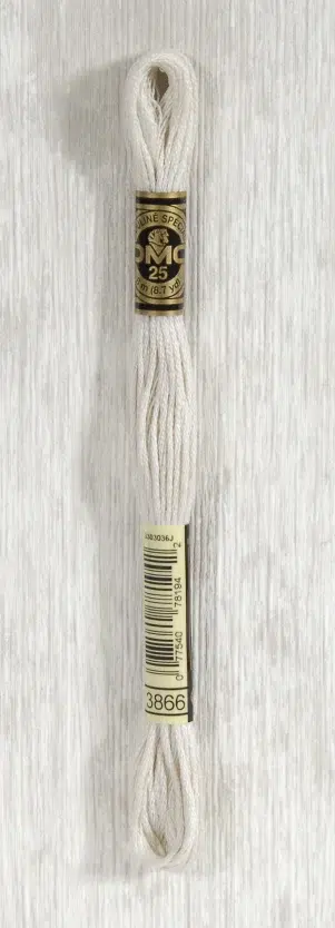 DMC "Mouliné Spécial" (Garlic White, 3866) DMC "Mouliné Spécial" (Garlic White, 3866)