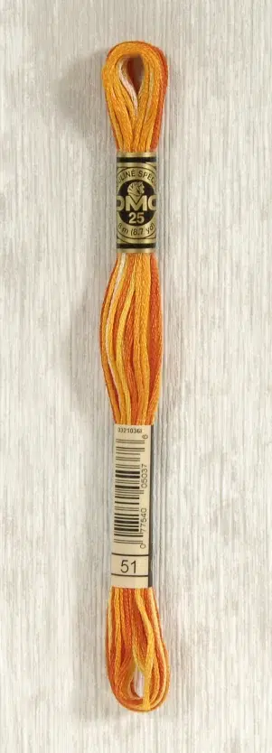 DMC "Mouliné Spécial" (Pumpkin Ombre, 51) DMC "Mouliné Spécial" (Pumpkin Ombre, 51)