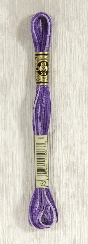 DMC "Mouliné Spécial" (Violet Perfume Ombre, 52) DMC "Mouliné Spécial" (Violet Perfume Ombre, 52)