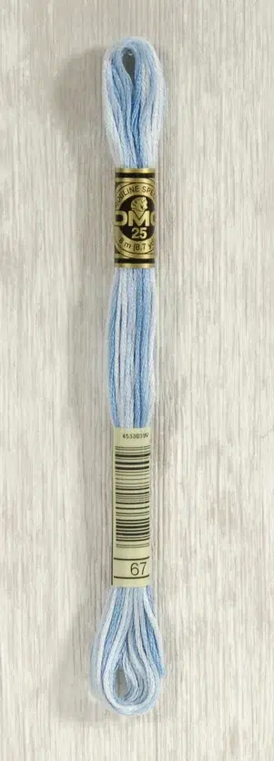 DMC "Mouliné Spécial" (Baby Blue Ombre, 67) DMC "Mouliné Spécial" (Baby Blue Ombre, 67)
