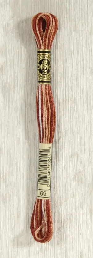DMC "Mouliné Spécial" (Mahogany Ombre, 69) DMC "Mouliné Spécial" (Mahogany Ombre, 69)