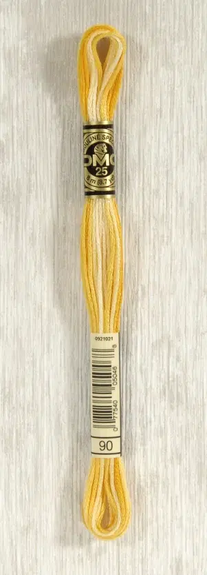 DMC "Mouliné Spécial" (Sunny Yellow Ombre, 90) DMC "Mouliné Spécial" (Sunny Yellow Ombre, 90)