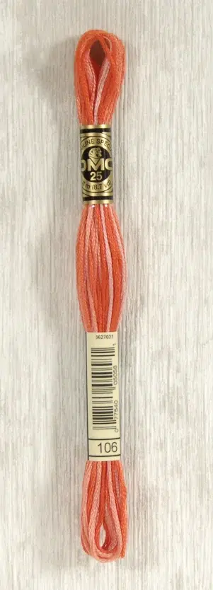 DMC "Mouliné Spécial" (Mercurochrome Ombre, 106) DMC "Mouliné Spécial" (Mercurochrome Ombre, 106)