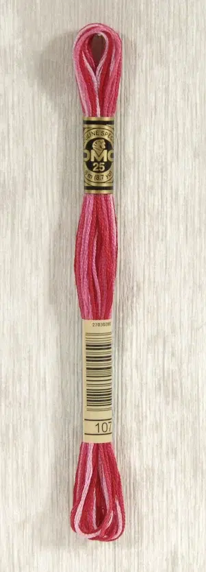 DMC "Mouliné Spécial" (Passion Pink Ombre, 107) DMC "Mouliné Spécial" (Passion Pink Ombre, 107)
