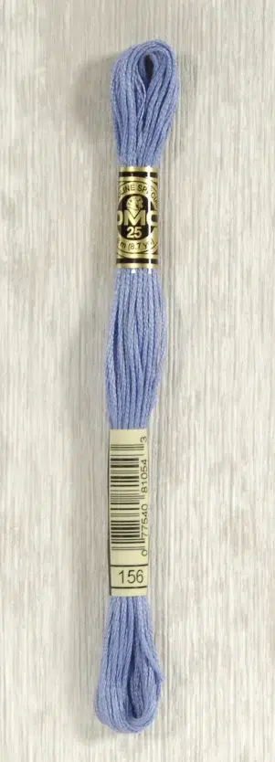 DMC "Mouliné Spécial" (Cornflower Blue, 156) DMC "Mouliné Spécial" (Cornflower Blue, 156)