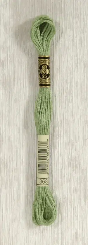 DMC "Mouliné Spécial" (Cardamom Green, 372) DMC "Mouliné Spécial" (Cardamom Green, 372)