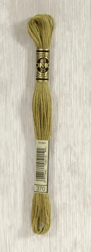 DMC "Mouliné Spécial" (Cardamom Green, 372) DMC "Mouliné Spécial" (Cardamom Green, 372)