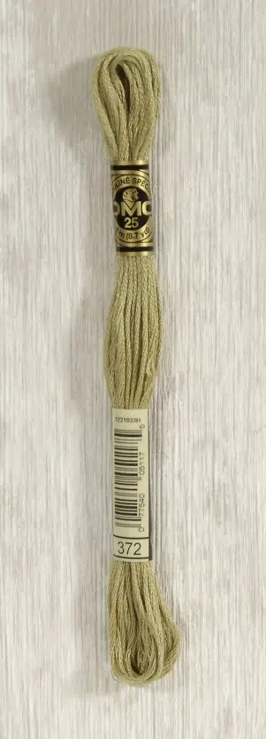 DMC "Mouliné Spécial" (Cardamom Green, 372) DMC "Mouliné Spécial" (Cardamom Green, 372)