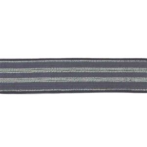 Elastik m/Lurex, Mørkegrå/sølv, 2 cm. Elastik m/Lurex, Mørkegrå/sølv, 2 cm.