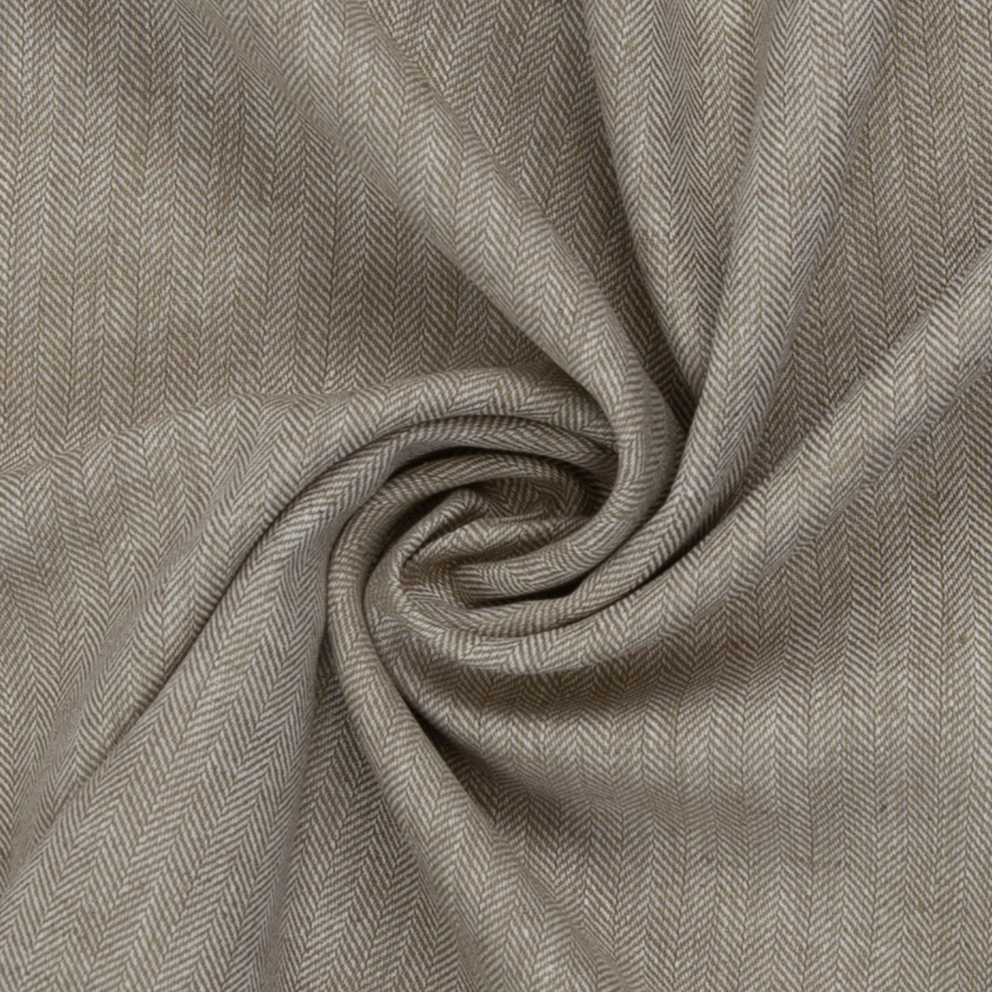 Hør/Bomuld, Sildebensvævet, Meleret Mørk beige, Paul Hør/Bomuld, Sildebensvævet, Meleret Mørk beige, Paul