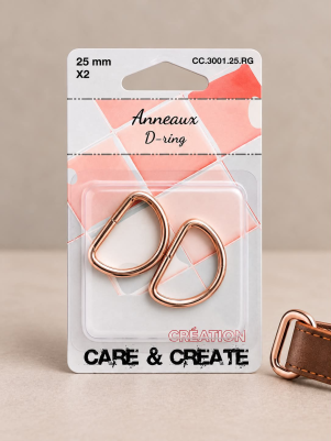 D-ringe, Rosegold - 25mm D-ringe, Rosegold - 25mm